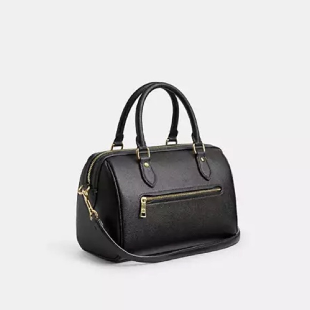 BNWT. Coach Rowan Black Satchel with Gold Hardware - Picture 4 of 8